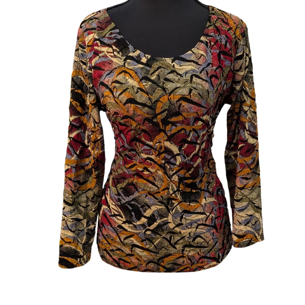 Vintage Y2K Fitted 3/4 Sleeve Blouse | Women's M | G Wheels